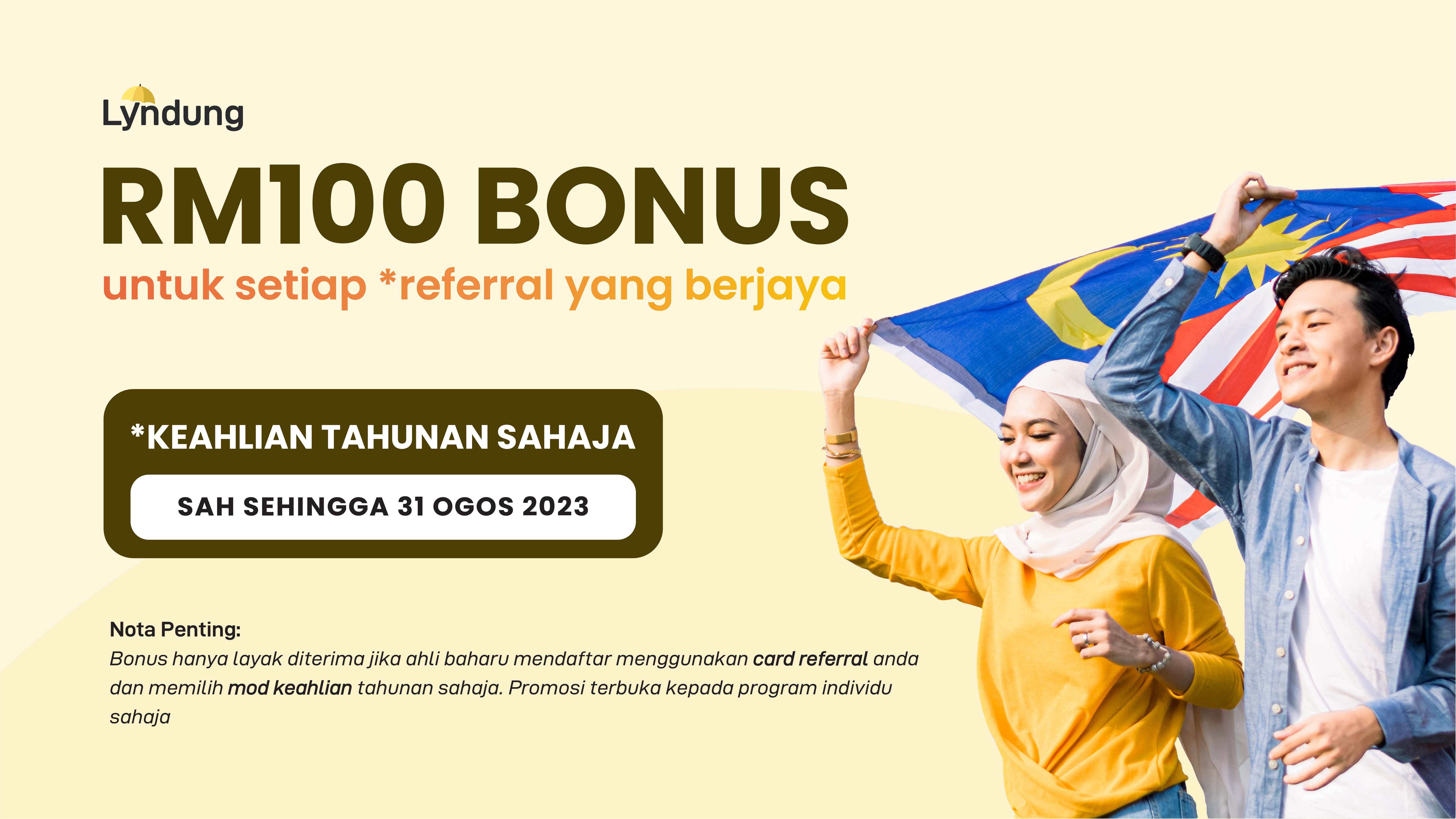 Peroleh Bonus Minimum RM100 melalui Kempen Khas Merdeka Lyndung